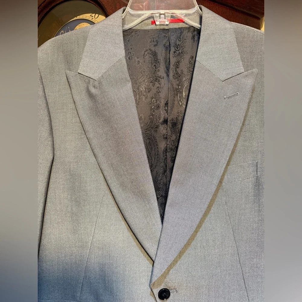 Dobell Men's Silver Grey Tailcoat Formal Blazer Morning Suit Jacket Sz 42R